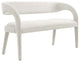 Modway Pinnacle 20" Upholstered Boucle Fabric Accent Bench in Ivory