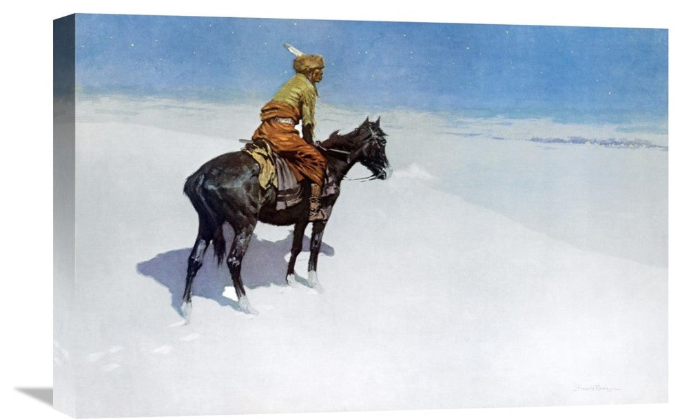 "The Scout: Friends or Enemies?" Canvas Giclee by Frederic Remington, 24"x16"