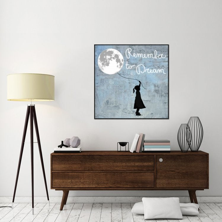 "Remember to Dream" Framed Canvas Giclee by Masterfunk Collective, 41x41"