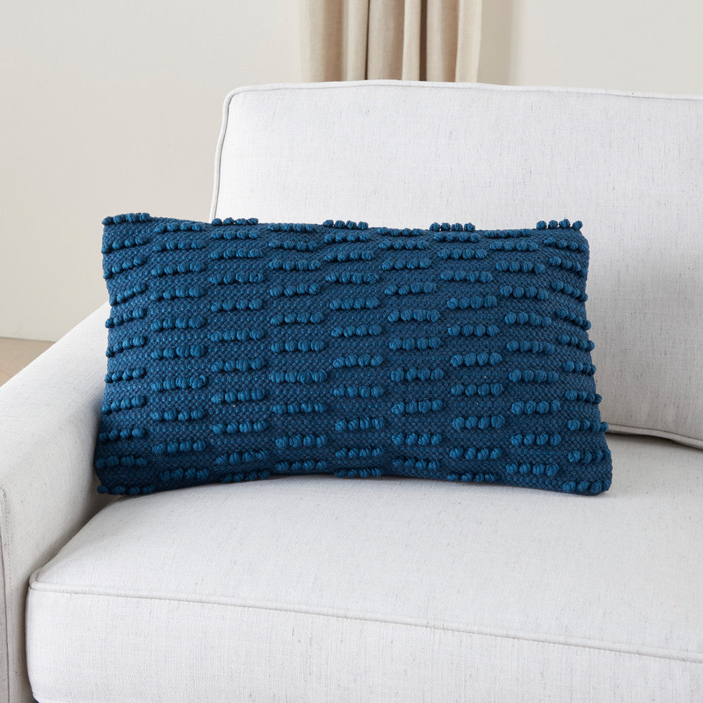 Mina Victory GC380 Throw Pillow, Navy, 12"X20"