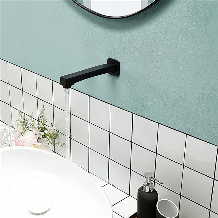 Bathselect Commercial Automatic Wall Mount Motion Sensor Faucet Matte Black