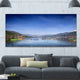 Boats in Pokhara Lake, Oversized Seashore Canvas Art Print, 60"x28"