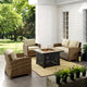 Bradenton 4-Piece Outdoor Wicker Seating Set With Cushions, Sand