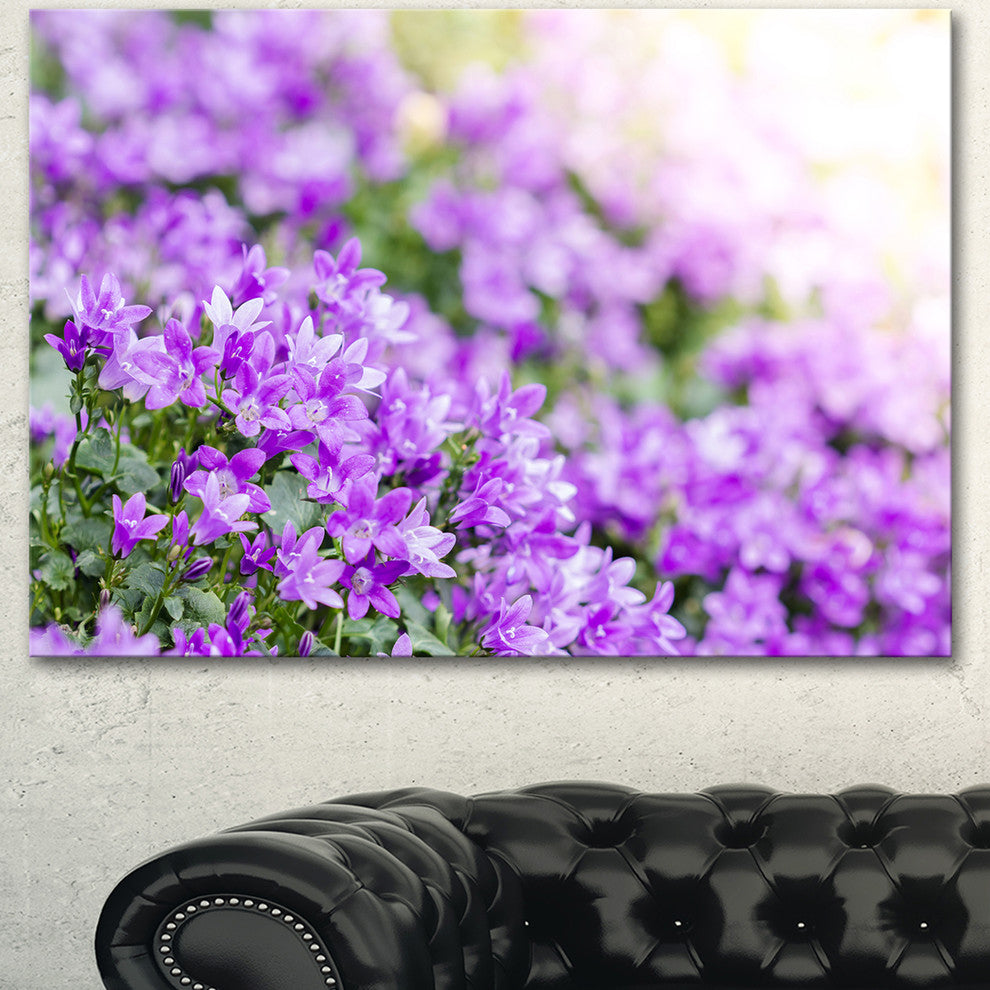 Beautiful Campanula Flower Bouquet, Large Floral Canvas Artwork, 40"x30"