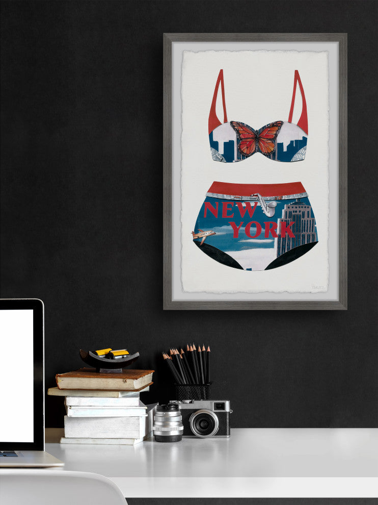 "City Bikini" Framed Painting Print, 20x30
