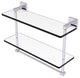 Montero 16" Two Tiered Glass Shelf with Integrated Towel Bar, Polished Chrome