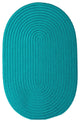 Colonial Mills Boca Raton BR56 Turquoise Indoor/Outdoor Area Rug, Oval 10'x13'