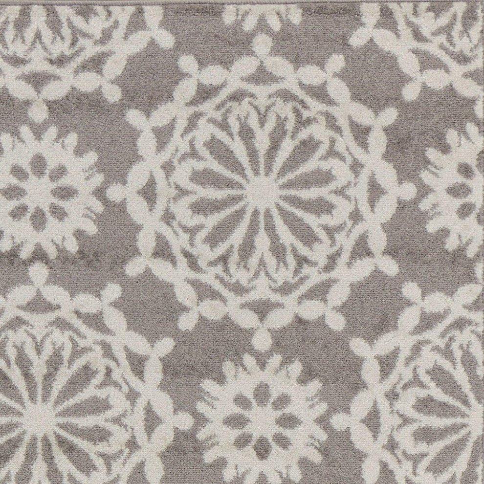 Skyline Grey/Ivory Flora 7'10"X 10'10" Rug
