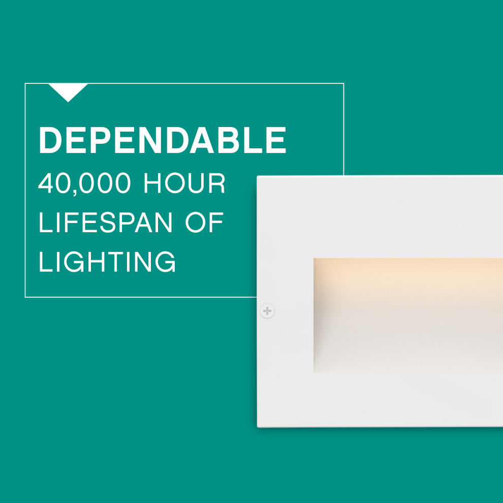 Hinkley Taper Landscape Light, Satin White, Horizontal Step Light