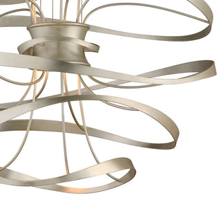 Corbett Lighting 213-42 Calligraphy 2 Light 26" LED Pendant - Silver Leaf with