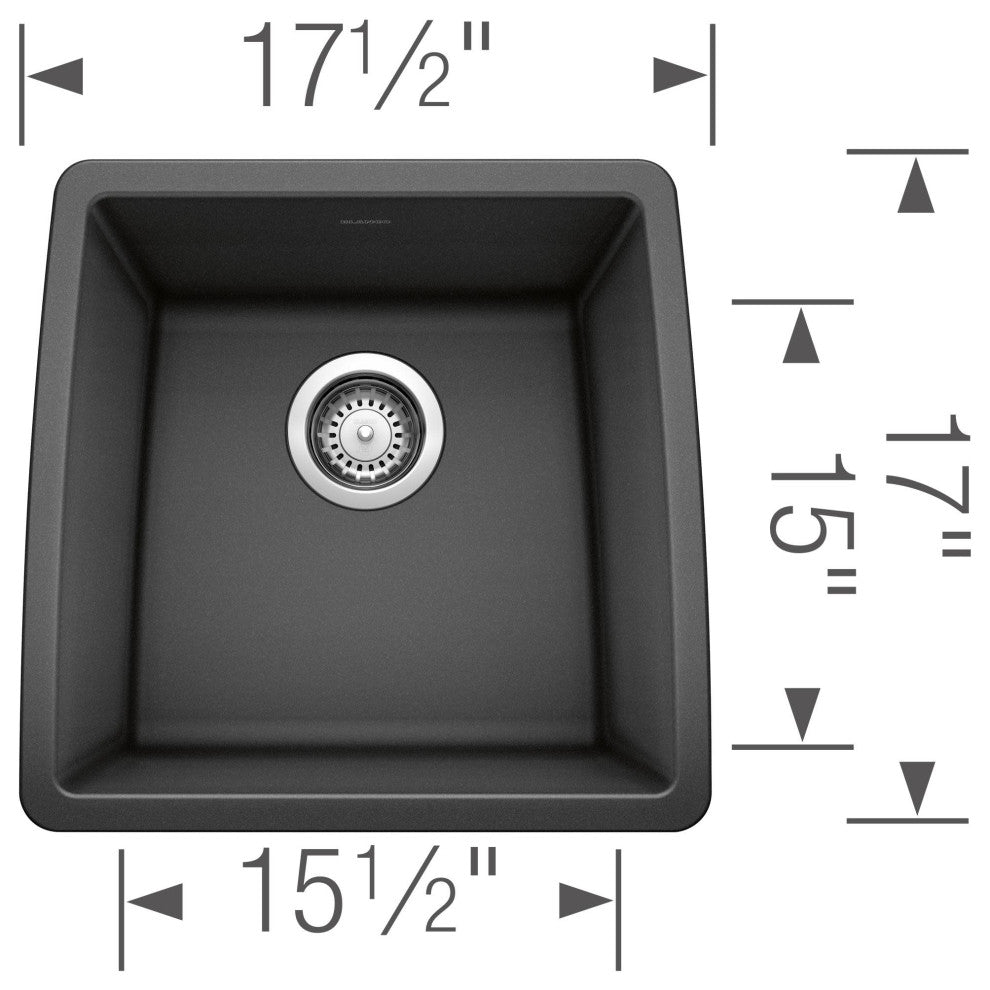 Blanco 440081 Performa 17-1/2" Undermount Single Basin SILGRANIT - Soft White