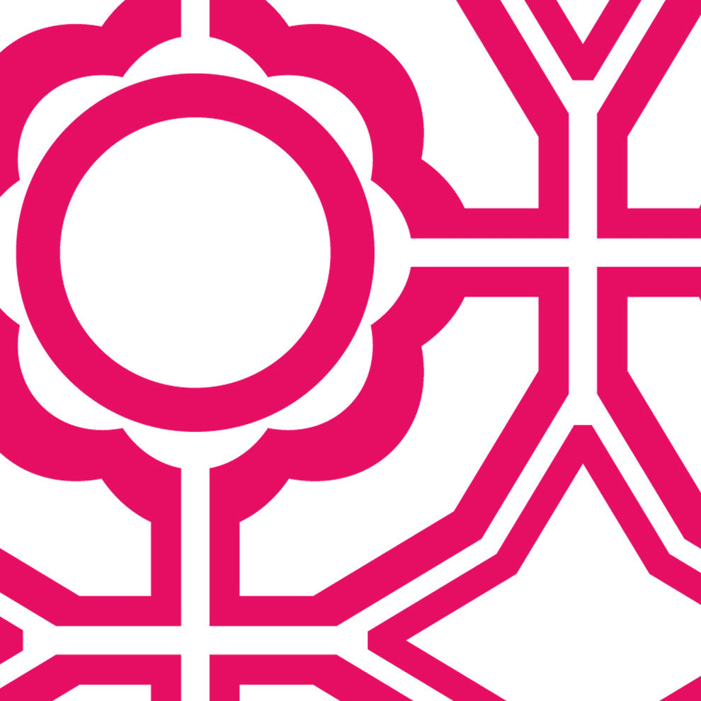 Daisy Peel and Stick Vinyl Wallpaper, Magenta, 24"w X 108"h