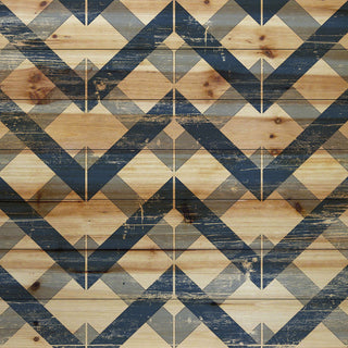 "Linkage" Painting Print on Natural Pine Wood