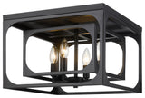 Zlite 3038F-MB 4-Light Flush Mount, Matte Black