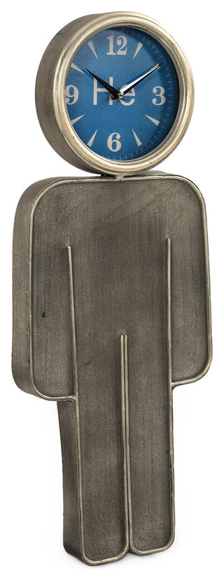 Rustic Metal Boy Wall Clock