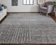 Weave & Wander Rheed Wool Rug, Silver Gray/Ivory, 3ft-6inx5ft-6in Rug