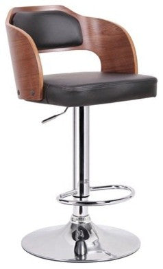 Sitka Walnut and Black Modern Bar Stool