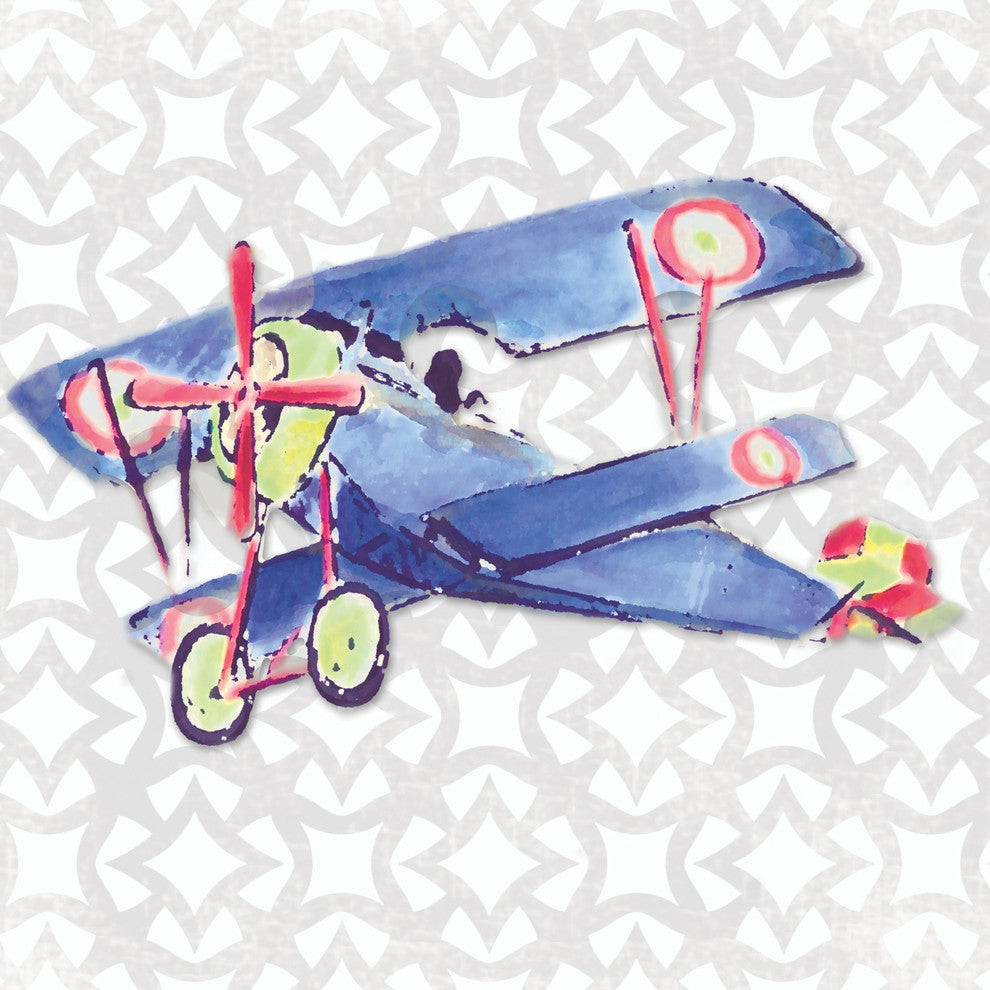 Marmont Hill, "Watercolor Biplane" by Reesa Qualia on Wrapped Canvas, 24x24
