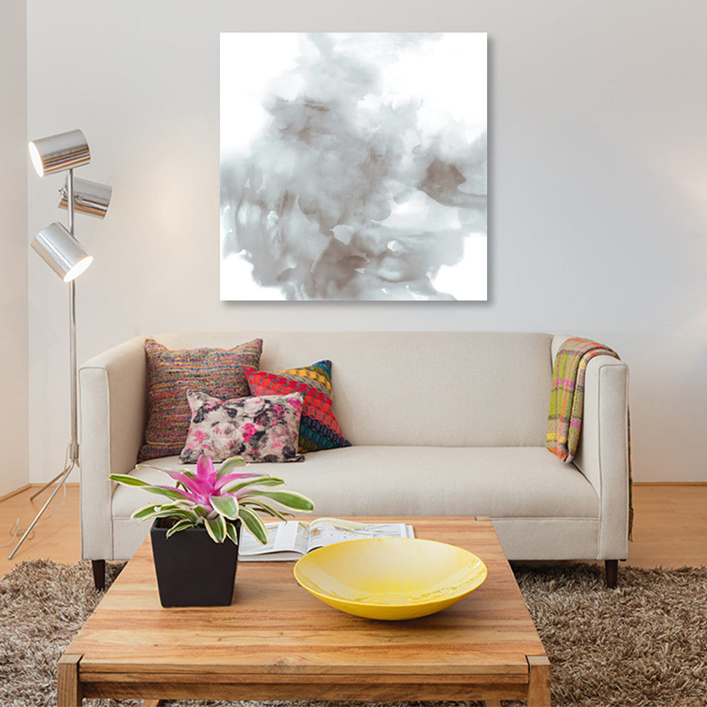 "Derive In Grey II" by Daniela Hudson, Canvas Print, 37"x37"