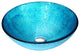 ANZZI Accent Series Deco-Glass Vessel Sink with Harmony Faucet, Polished Chrome