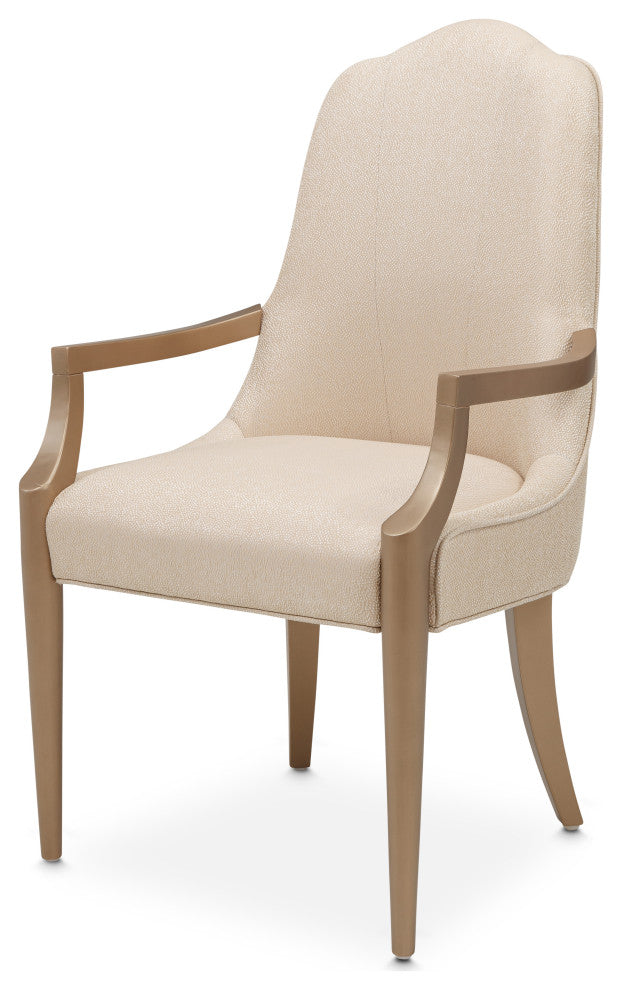 Malibu Crest Dining Arm Chair, Set of 2 - Burnished Gold