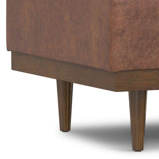 Mariah Coffee Table Storage Ottoman, Distressed Saddle Brown