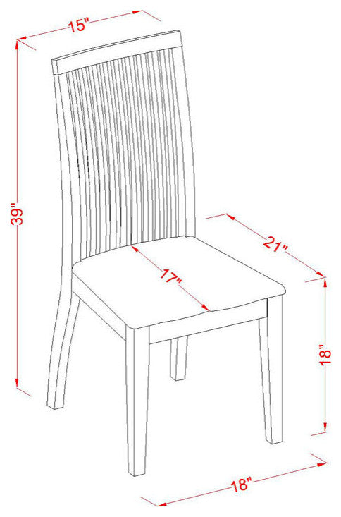 5Pc Dining Set, Rectangular Table, 4 Chairs, Asian Hardwood Seat, Linen White