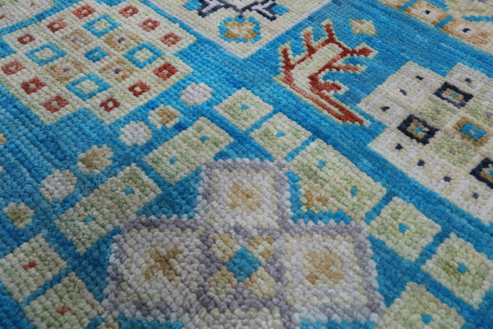 Hand Knotted Turkish Oushak Wool Rug 9' 2" X 11' 9" - Q15647