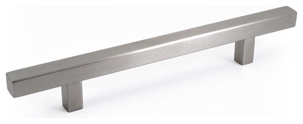 Celeste Pi Square Bar Pull Cabinet Handle Brushed Nickel Stainless, 5"x8"