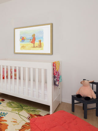 "Windy Beach" Framed Painting Print