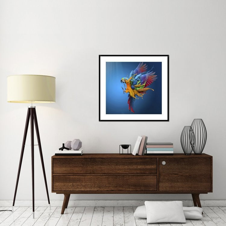 "Flying Colours" Framed Digital Print by Sulaiman Almawash, 38x36"