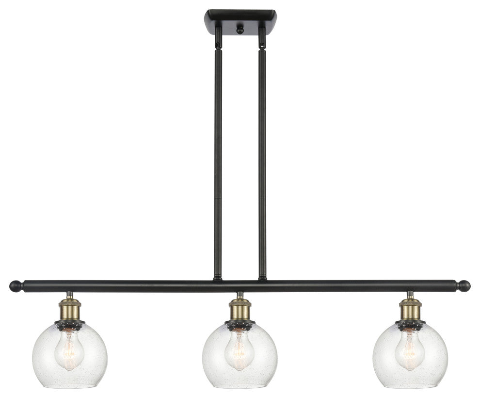 Innovations 516-3I-BAB-G124-6 3 Light Island Light, Black Antique Brass