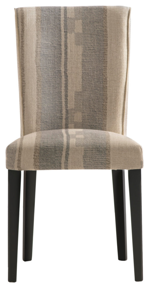 Patterned Fabric Upholstered Dining Chair | Andrew Martin Addington, White