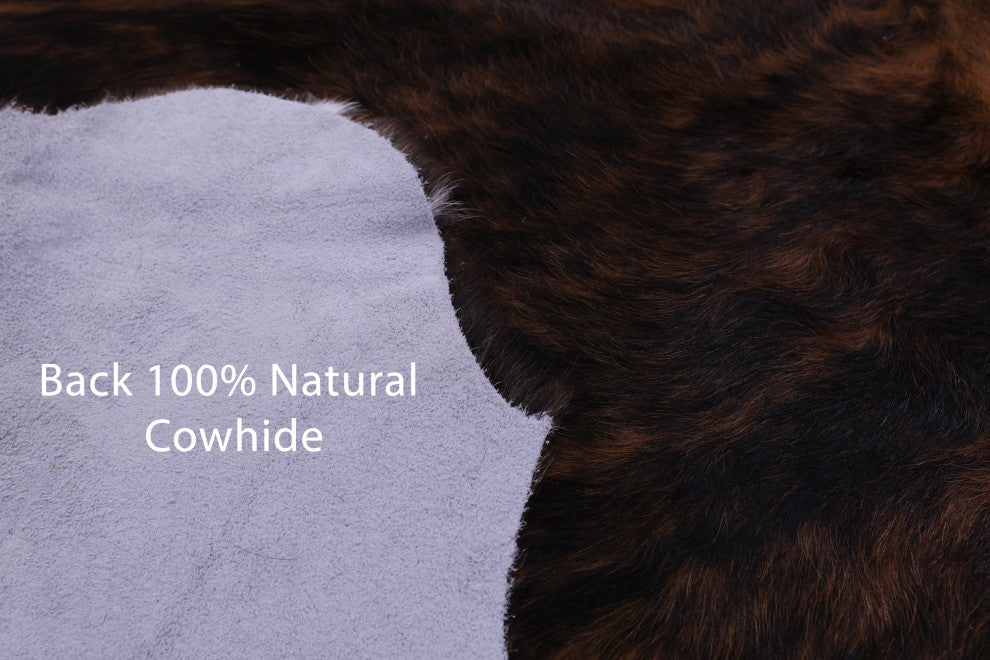 6' 7" X 5' 8" Brindle Natural Cowhide Rug C2317