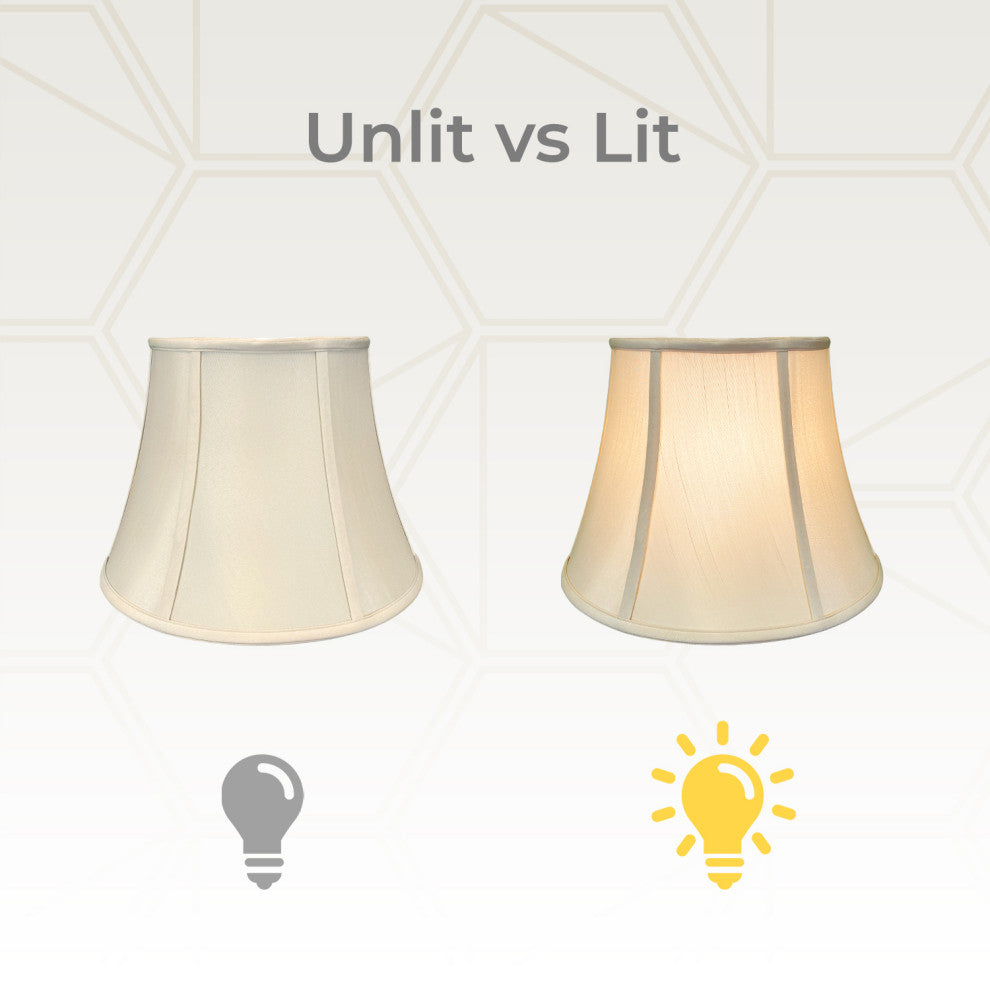 Royal Designs Modified Bell Lamp Shade, Beige, 11x18x13.5, Set of 2