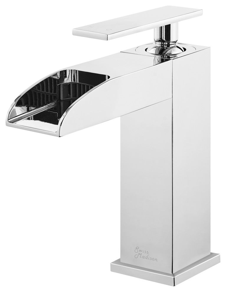 Concorde Single Hole, Waterfall Bathroom Faucet, Chrome