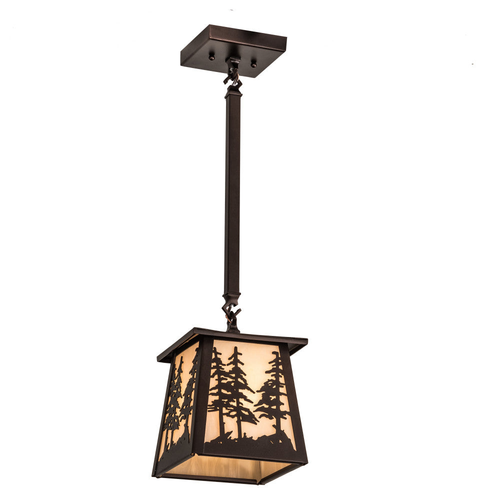 7 Square Tall Pines Pendant