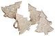 Tannenbaum Christmas Tree Holiday Metal Napkin Rings, Silver, Set of 4