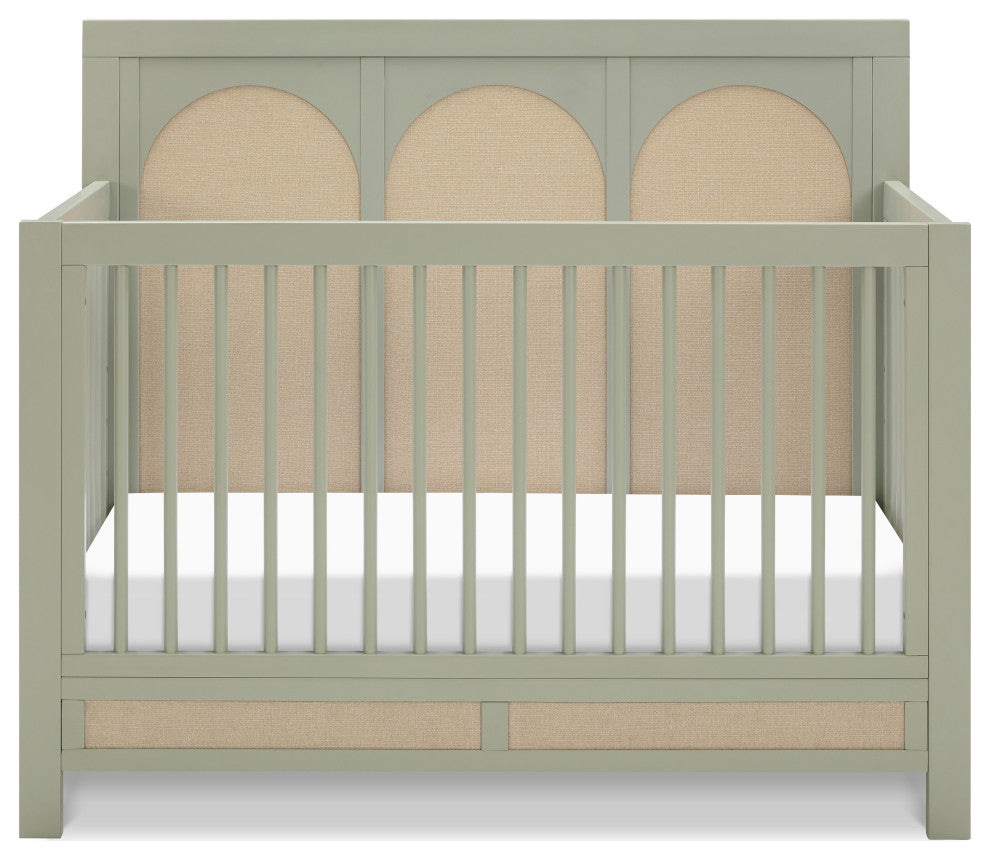 Eloise 4-in-1 Convertible Crib, French Sage and Performance Sand Eco-Weave