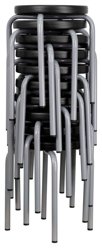 Black Plastic Stool YK01B-GG