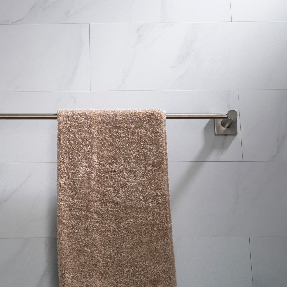Ventus Bathroom 24" Towel Bar, Brushed Nickel