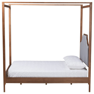 Baxton Studio Dakota Classic and TraditionalWood Queen Size Platform Canopy Bed