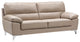 37" Classy Beige Leather Sofa