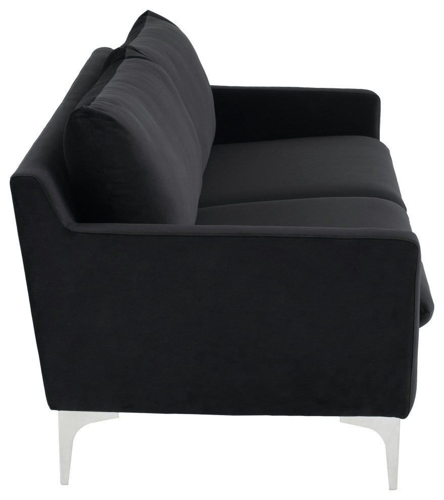 Anders Black Fabric Triple Seat Sofa, HGSC582