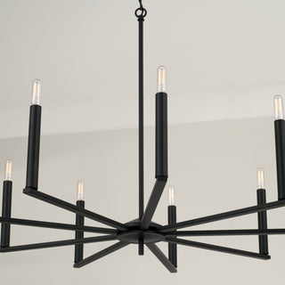 Capital Lighting 448691 Portman 9 Light 34"W Candle Style - Matte Black