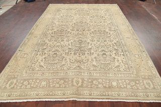 Consigned, Vintage-Style Faded Handmade Persian Traditional Area Rug, Beige, 6x9