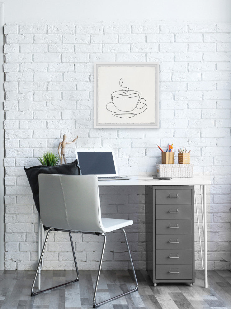 "It's Coffee Time" Framed Painting Print, 24x24