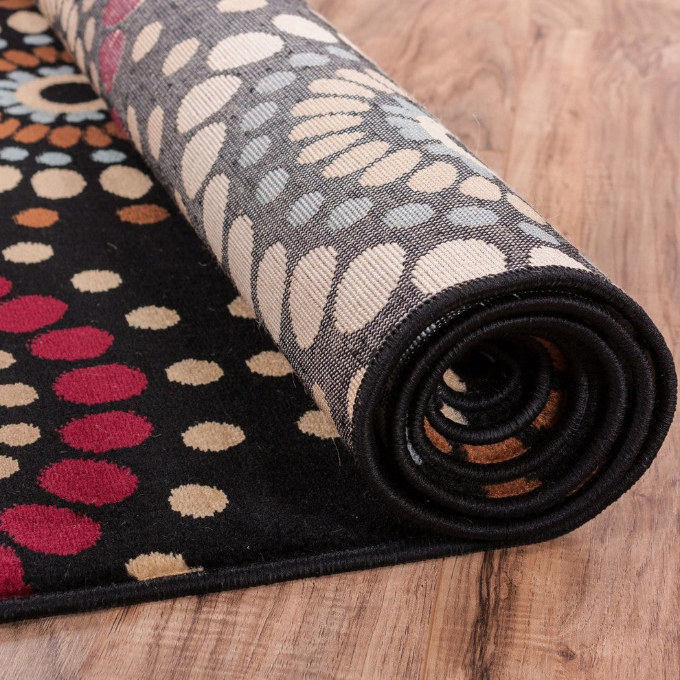 Well Woven Barclay Orchid Fields Rug, Black, 5''3"x7''3"