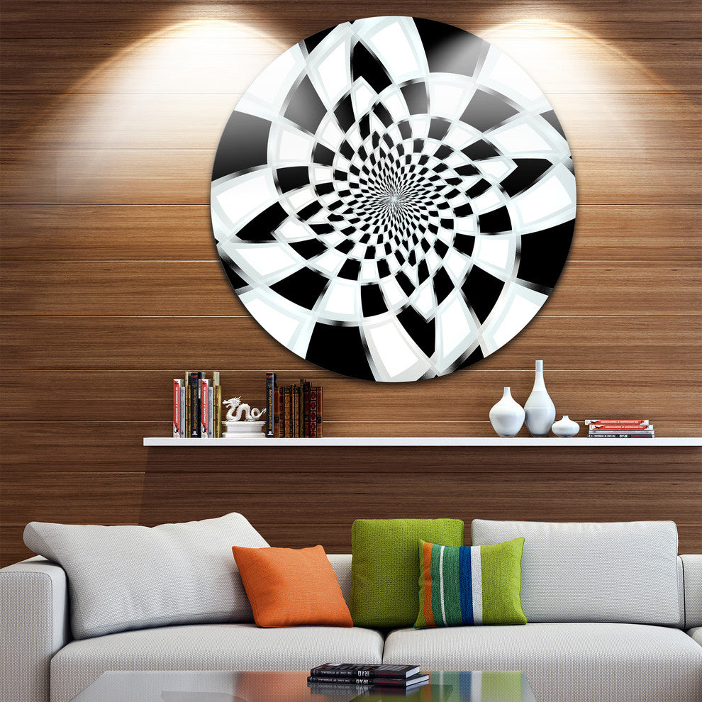 Abstract Spiral Fractal Design, Abstract Round Wall Art, 11"