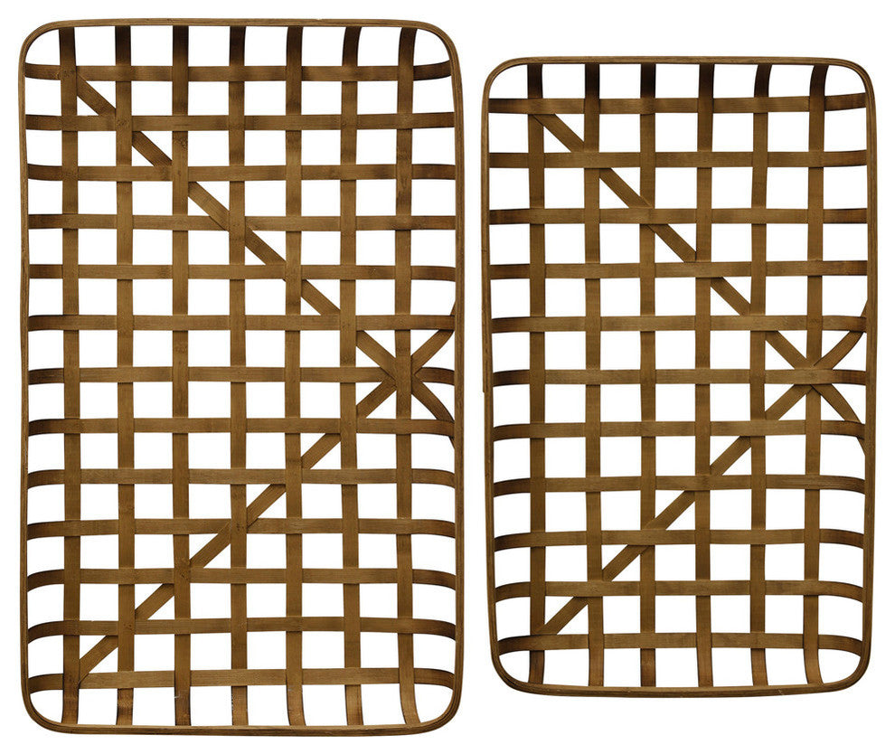 Paracel Natural | Industrial Traditional | Set of Two Bamboo Trays